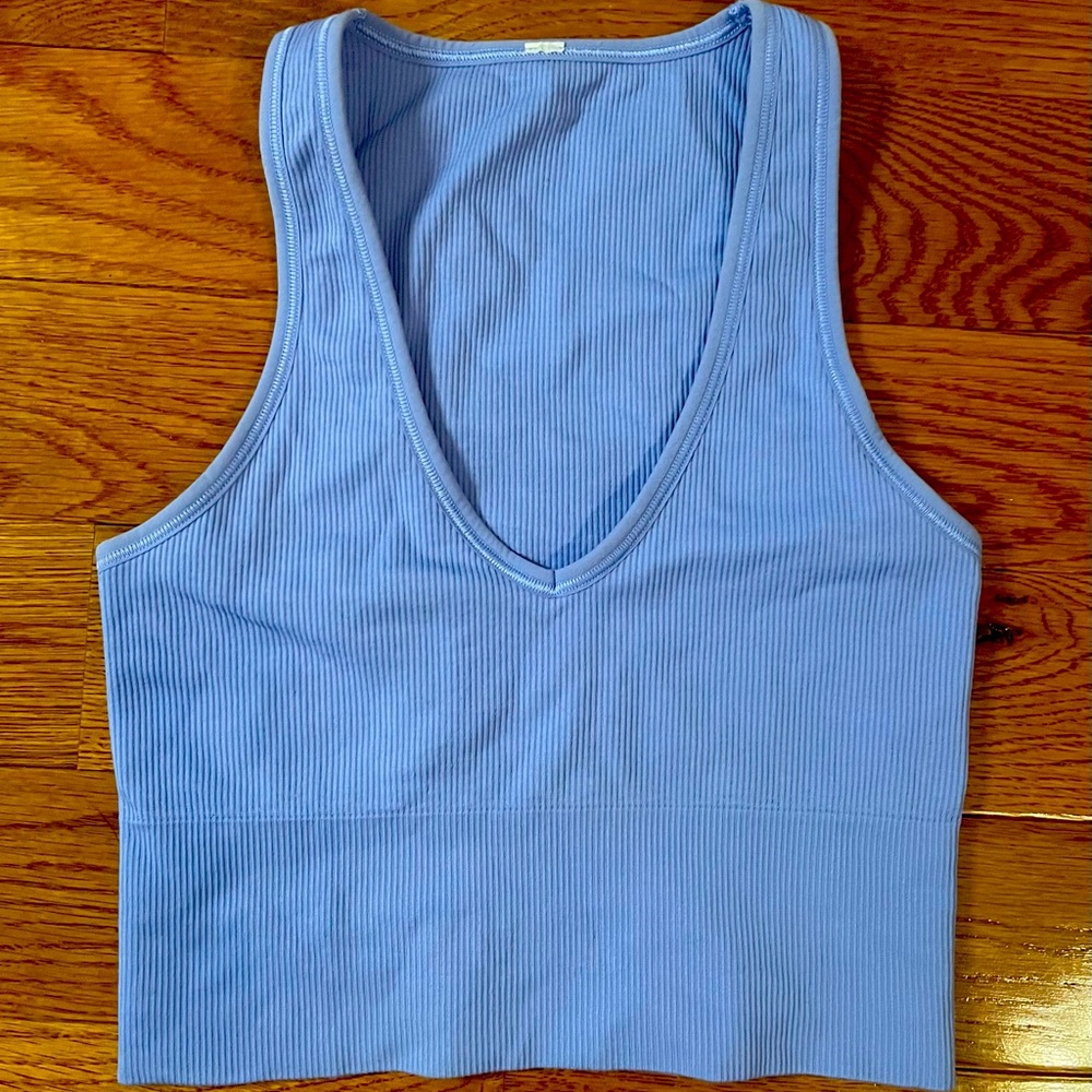 ATHLETA Aurora Crop Rib Tank Purple size XXS